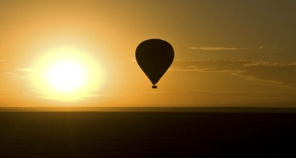 Hot-air balloon safari Masai Mara Kenya Africa sunrise